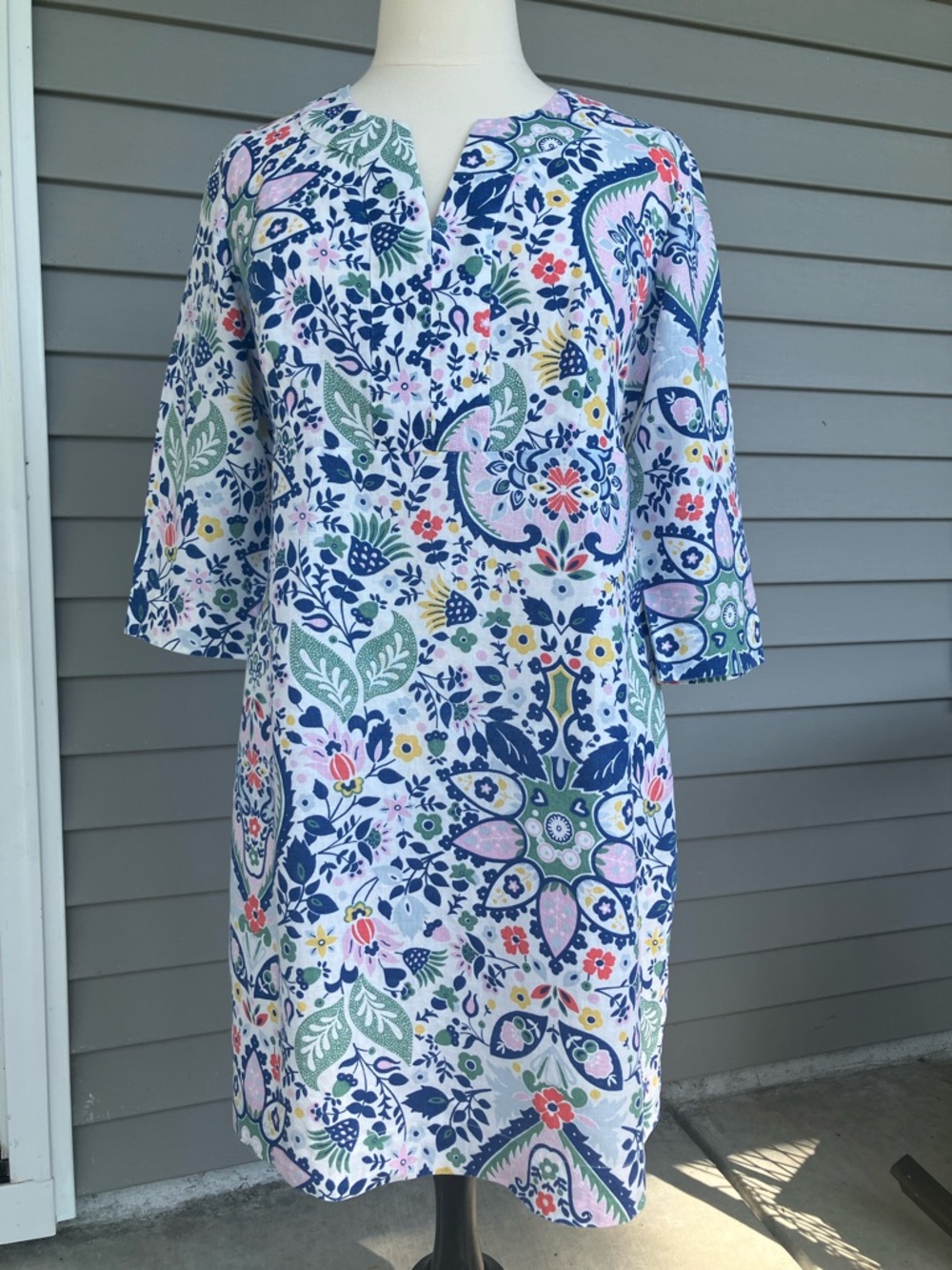 Boden floral linen dress sz 14L